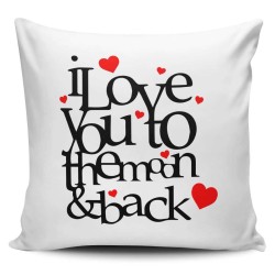 I Love You To The Moon And Back Cushion
